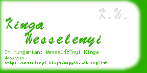 kinga wesselenyi business card